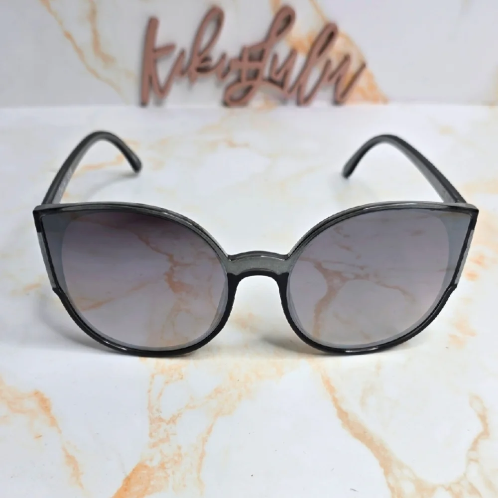 Circus NY by Sam Edelman Retro UV400 Oversized Cat Eye Mirror Sunglasses